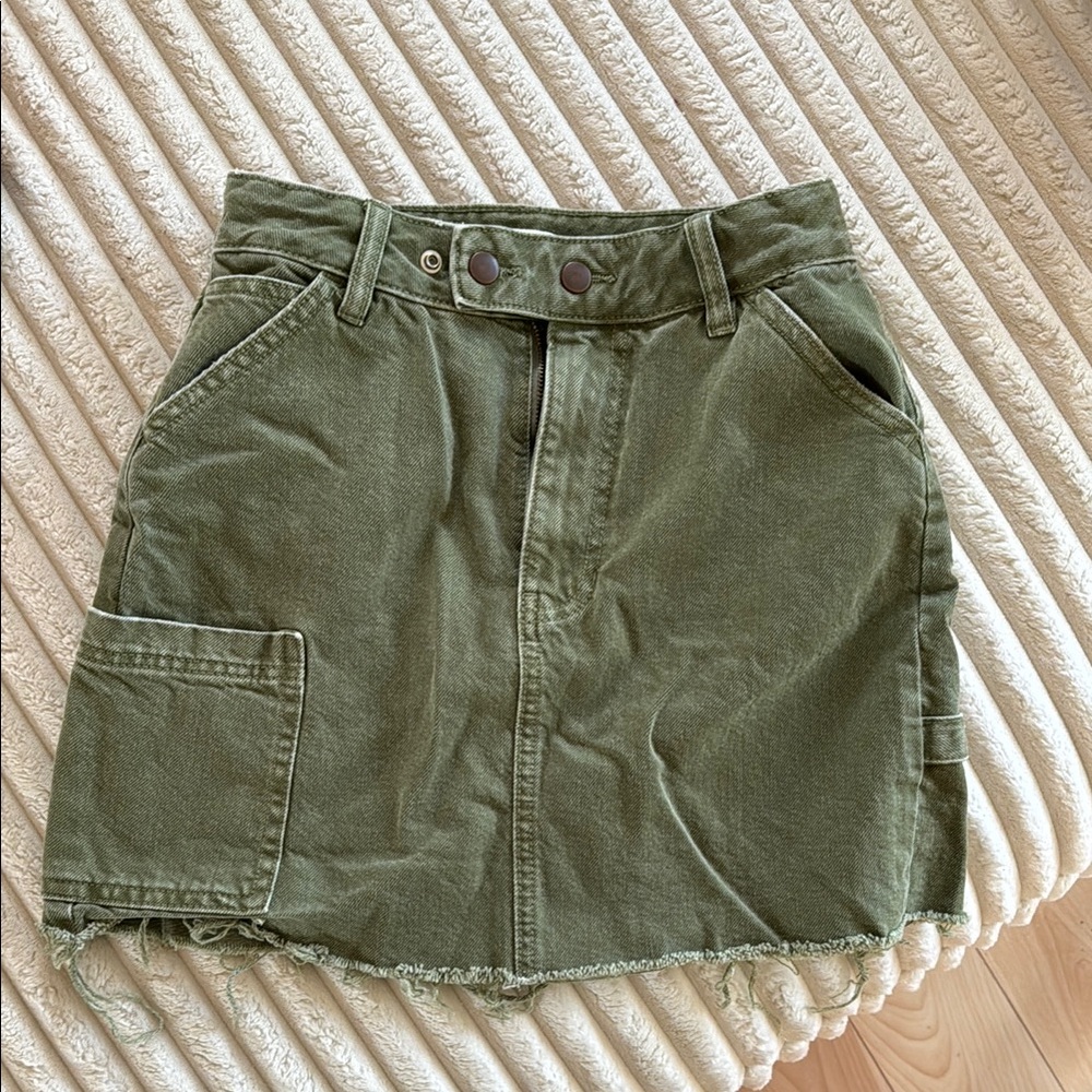 PacSun Olive Green Women's Skirt